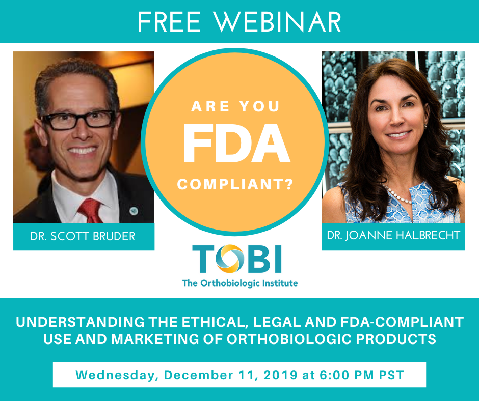 Dr. Halbrecht is honored to present at the first TOBI webinar